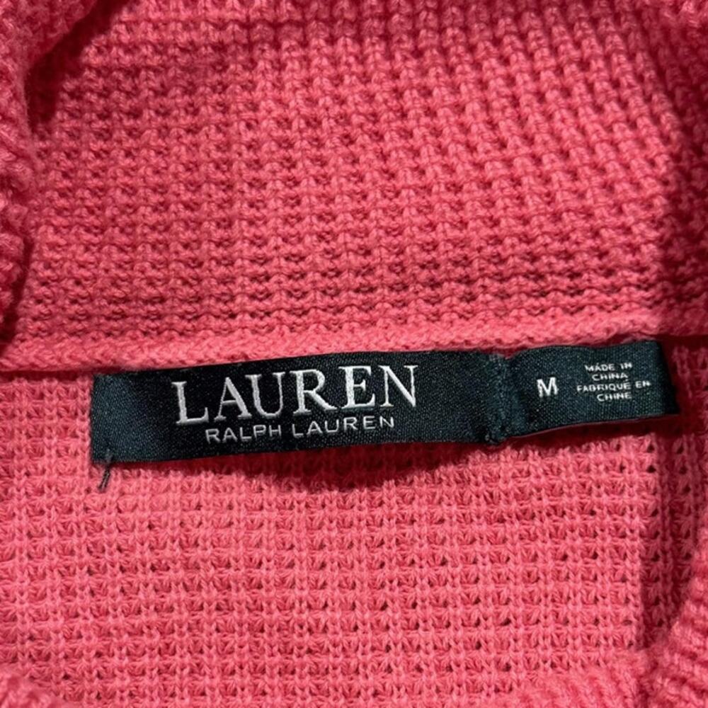Lauren Ralph Lauren Sweater Y2K Cottage Cozy Preppy Minimalist Pink Size Medium - Picture 3 of 7